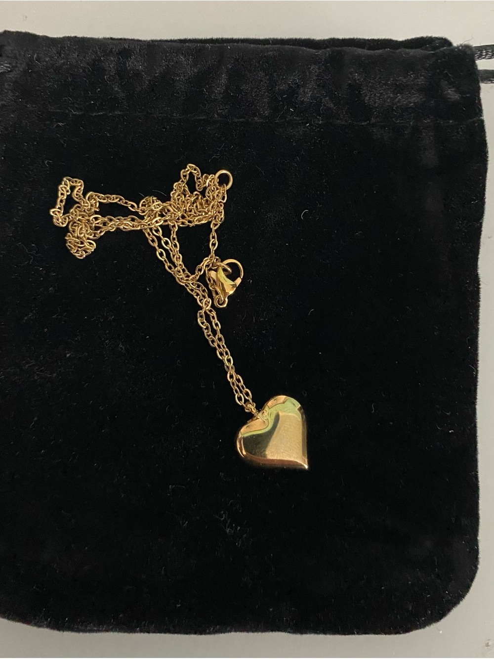 MINI ADJUSTABLE HEART NECKLACE STAINLESS STEEL - BRAND NEW, NEVER WORN